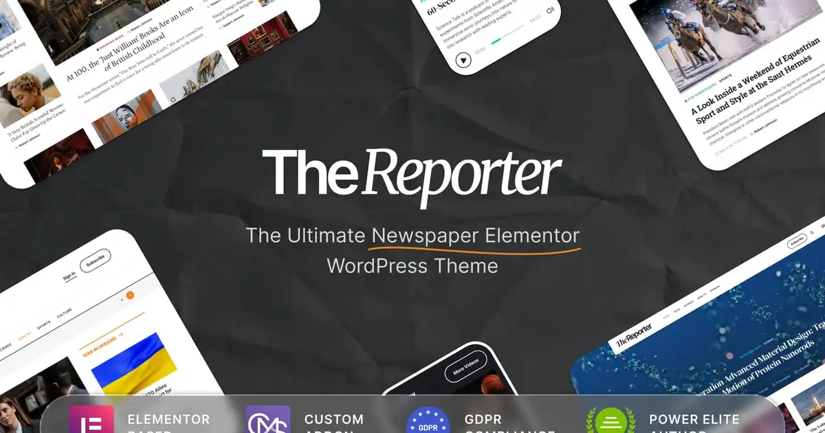The Reporter – Newspaper Editorial WordPress Theme