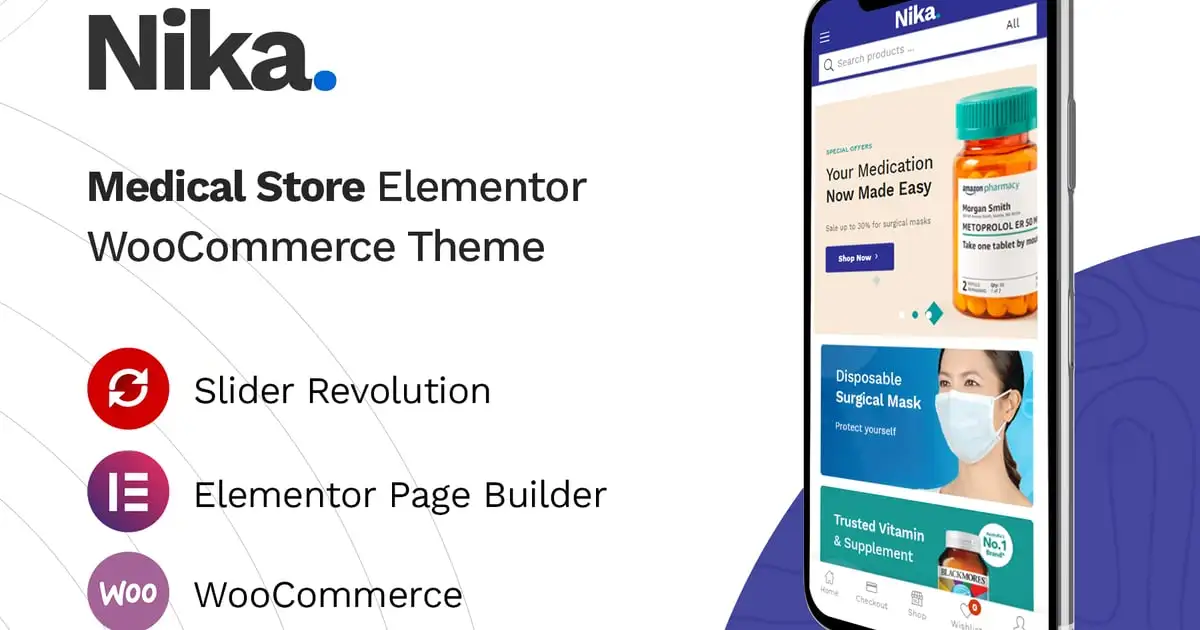 Nika – Medical Elementor WooCommerce Theme
