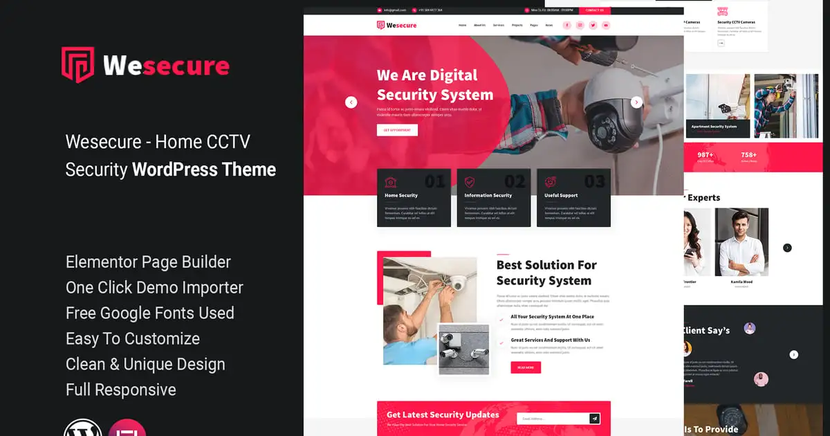 Wesecure – Home Security WordPress Theme