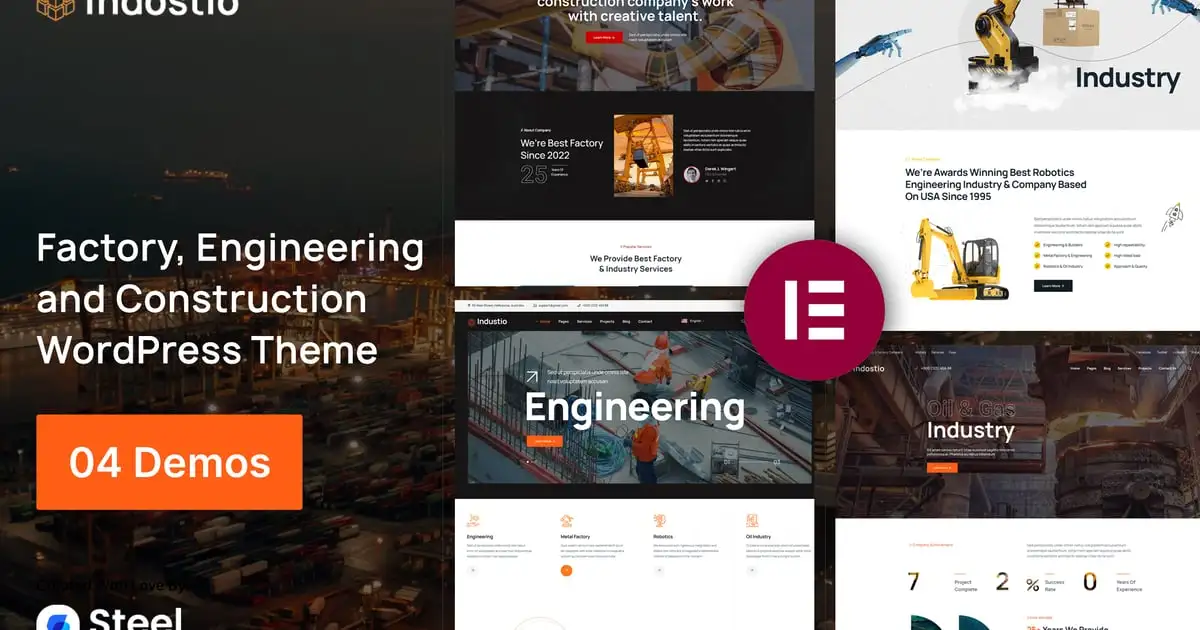Indostio – Factory & Construction WordPress Theme