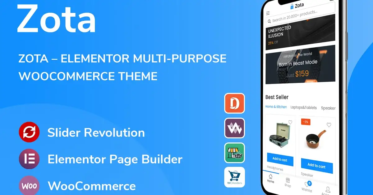 Zota – Elementor Multi-Purpose WooCommerce Theme