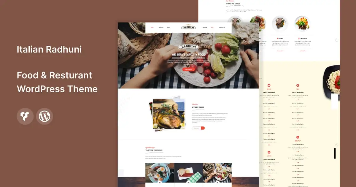 Italian Radhuni – Food & Resturant WordPress Theme