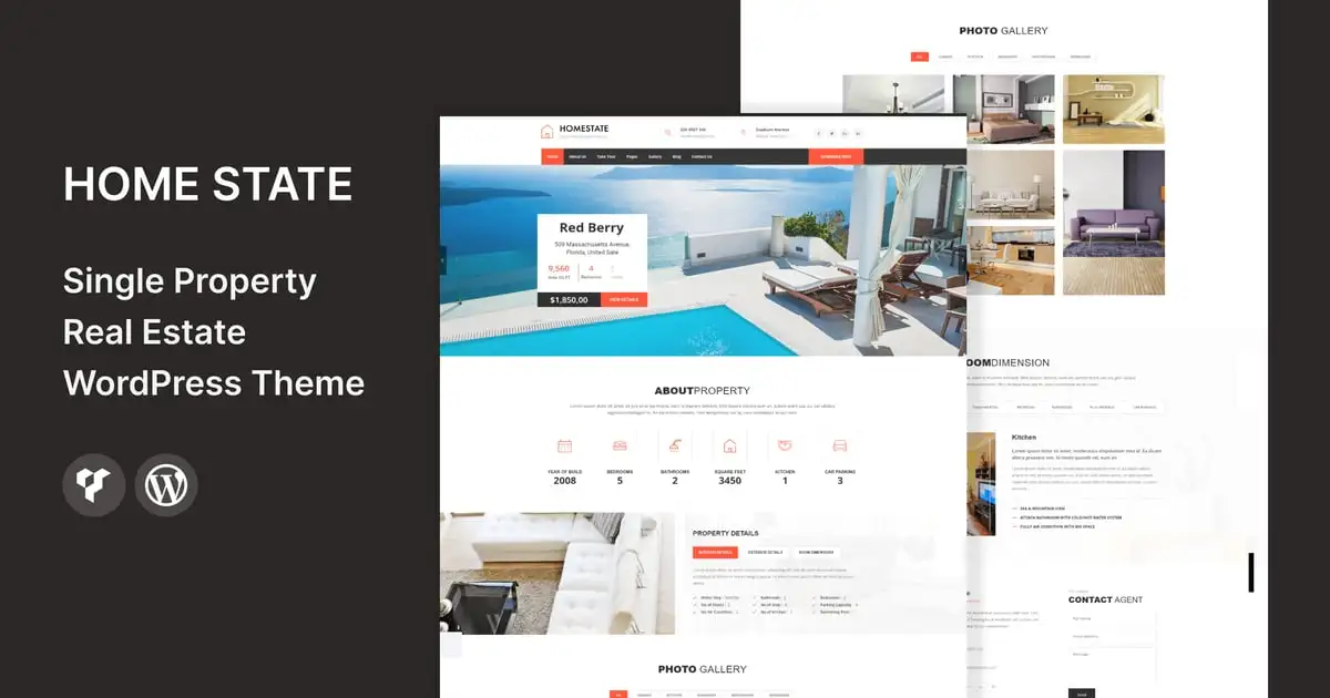 HOME STATE – Single Property WordPress Theme