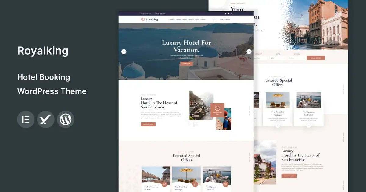 Royalking – Hotel Booking WordPress Theme