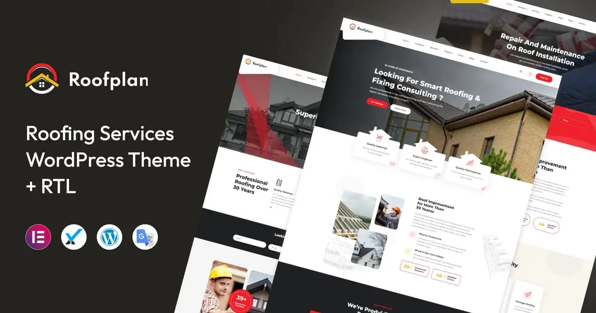 Roofplan – Roofing Services WordPress Theme