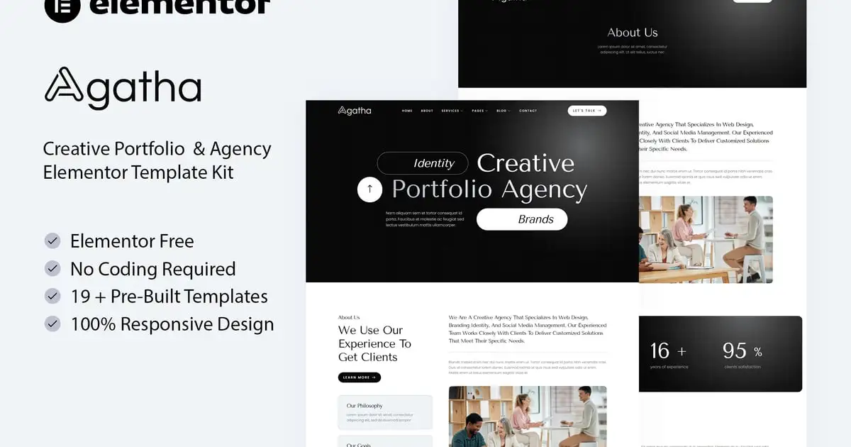 Agatha – Creative Portfolio & Agency Elementor Template Kit