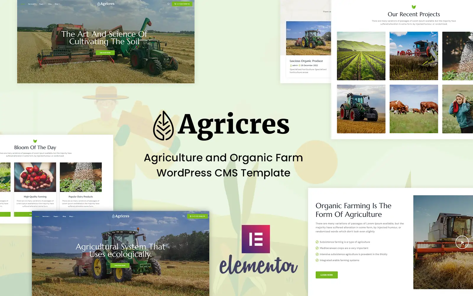 Agricres – Agriculture and Organic Farm WordPress Theme