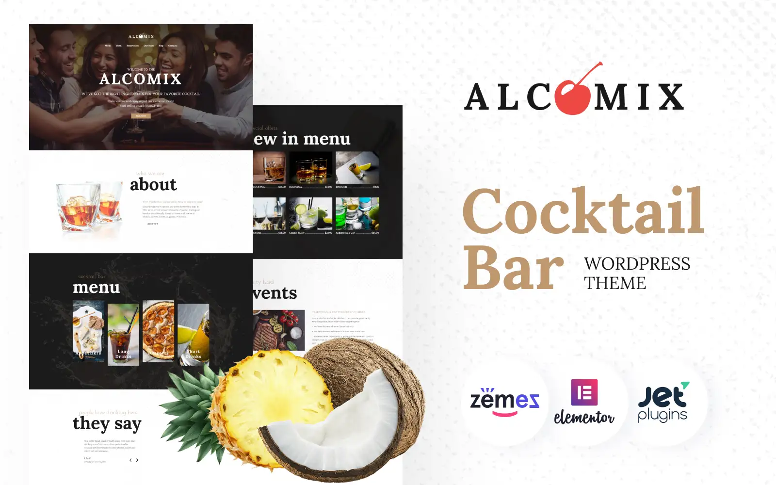 Alcomix – Cocktail Bar WordPress Theme