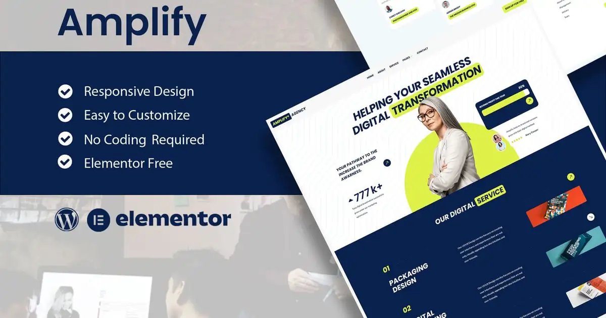 Amplify – Digital Marketing Agency Elementor Template Kit