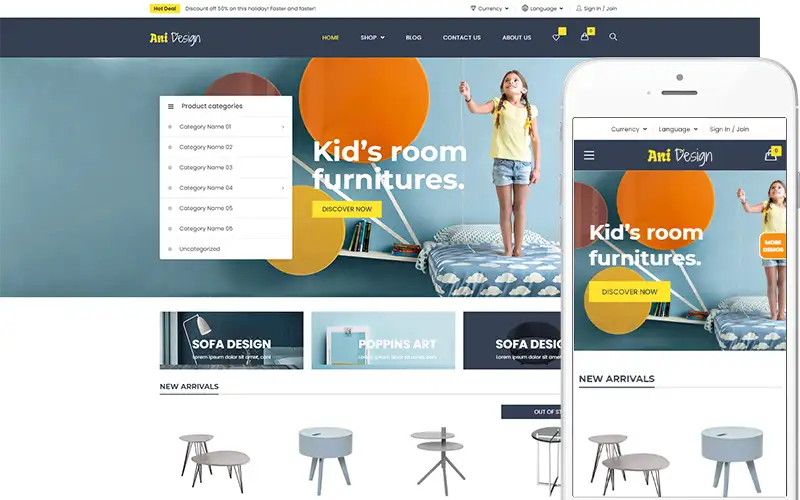 Ani Design – Free Furniture Theme WooCommerce Theme