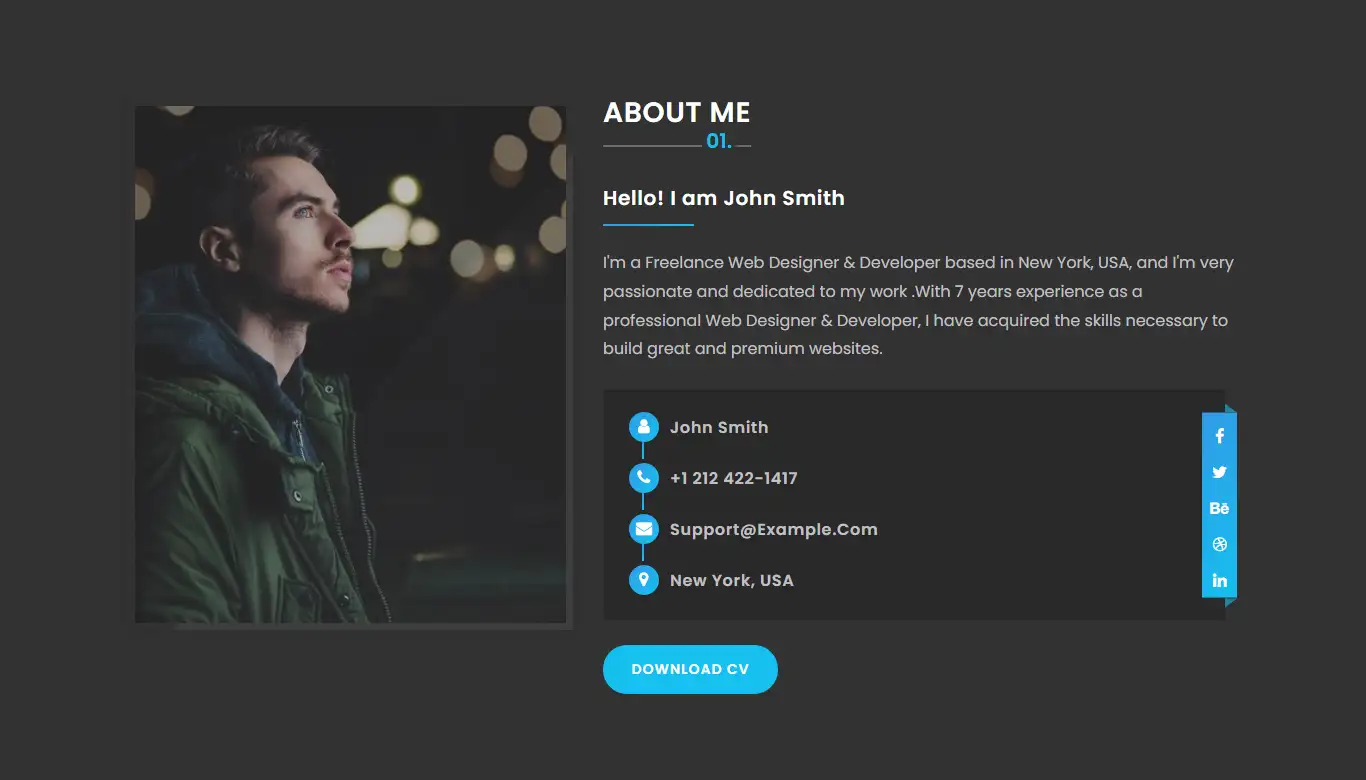 Anwar – Personal Portfolio WordPress Theme