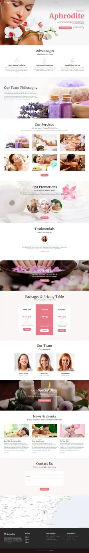 Aphrodite – Beauty & SPA Salon Responsive WordPress Theme