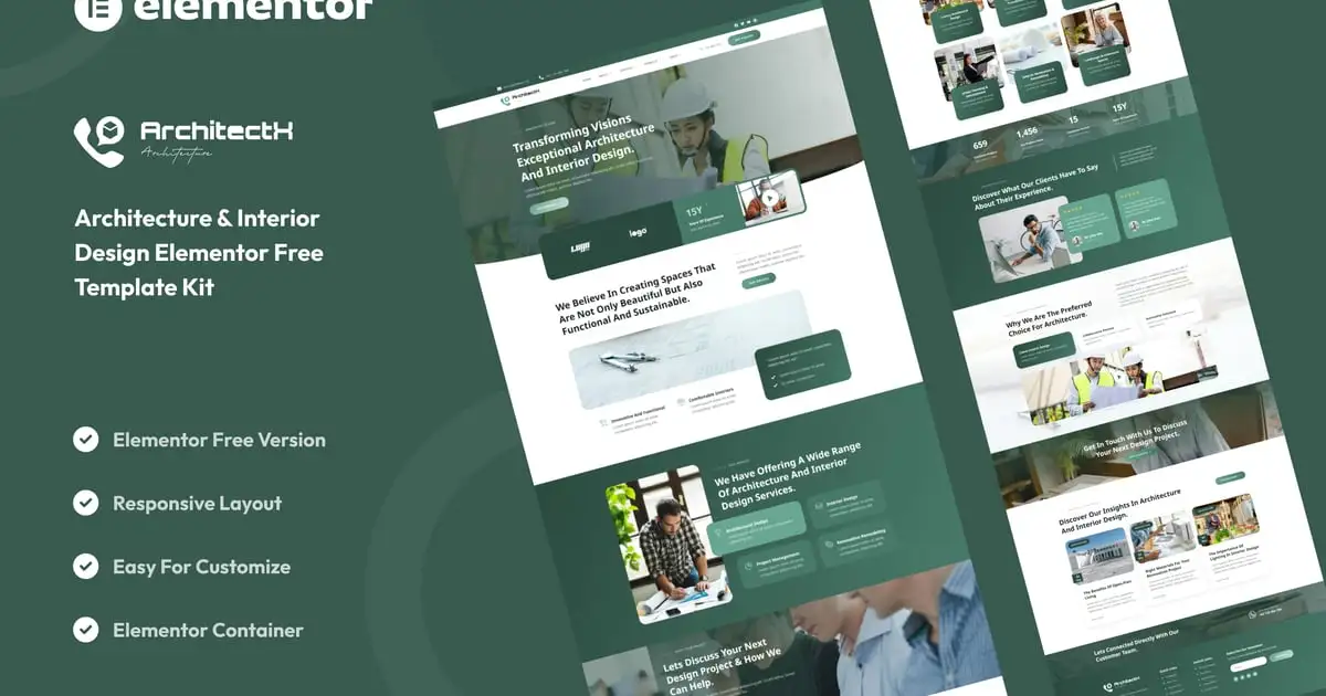 Architectx – Architecture & Interior Design Services Elementor Template Kit