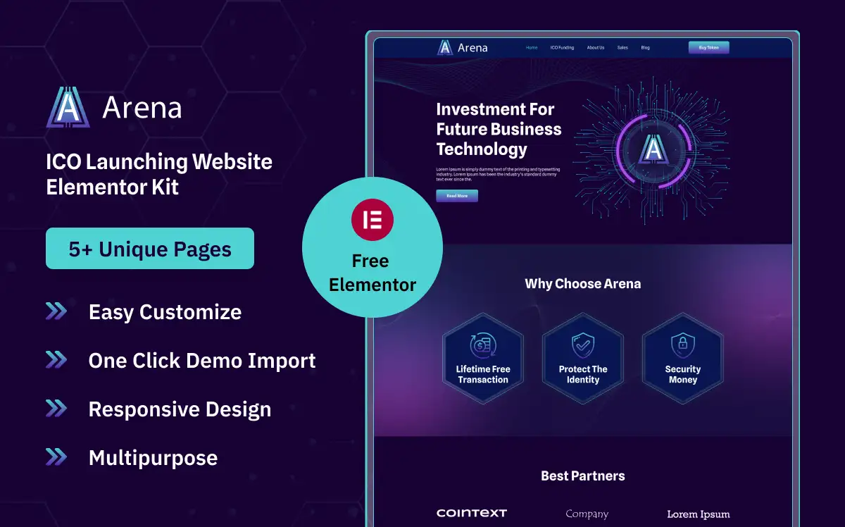 Arena ICO Launching Elementor Kit
