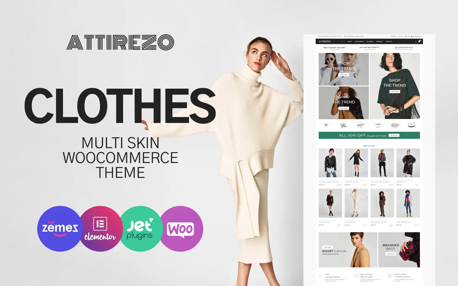 Attirezo – Clothes ECommerce Classic Elementor WooCommerce Theme
