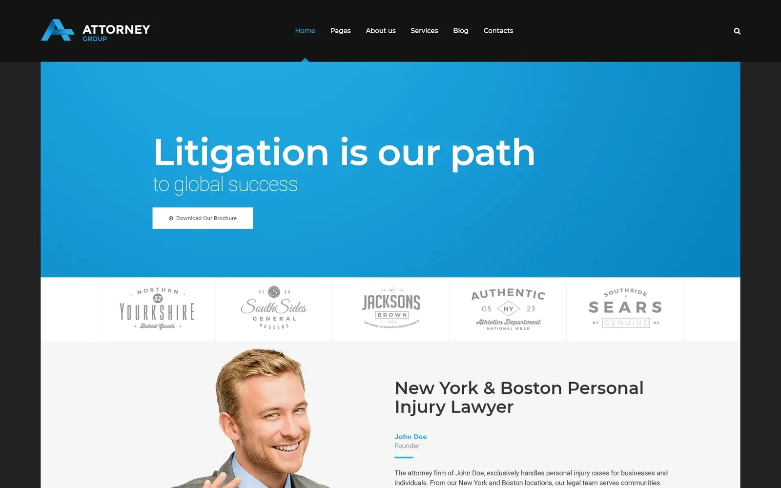 Attorney Group – Law Firm WordPress theme WordPress Theme