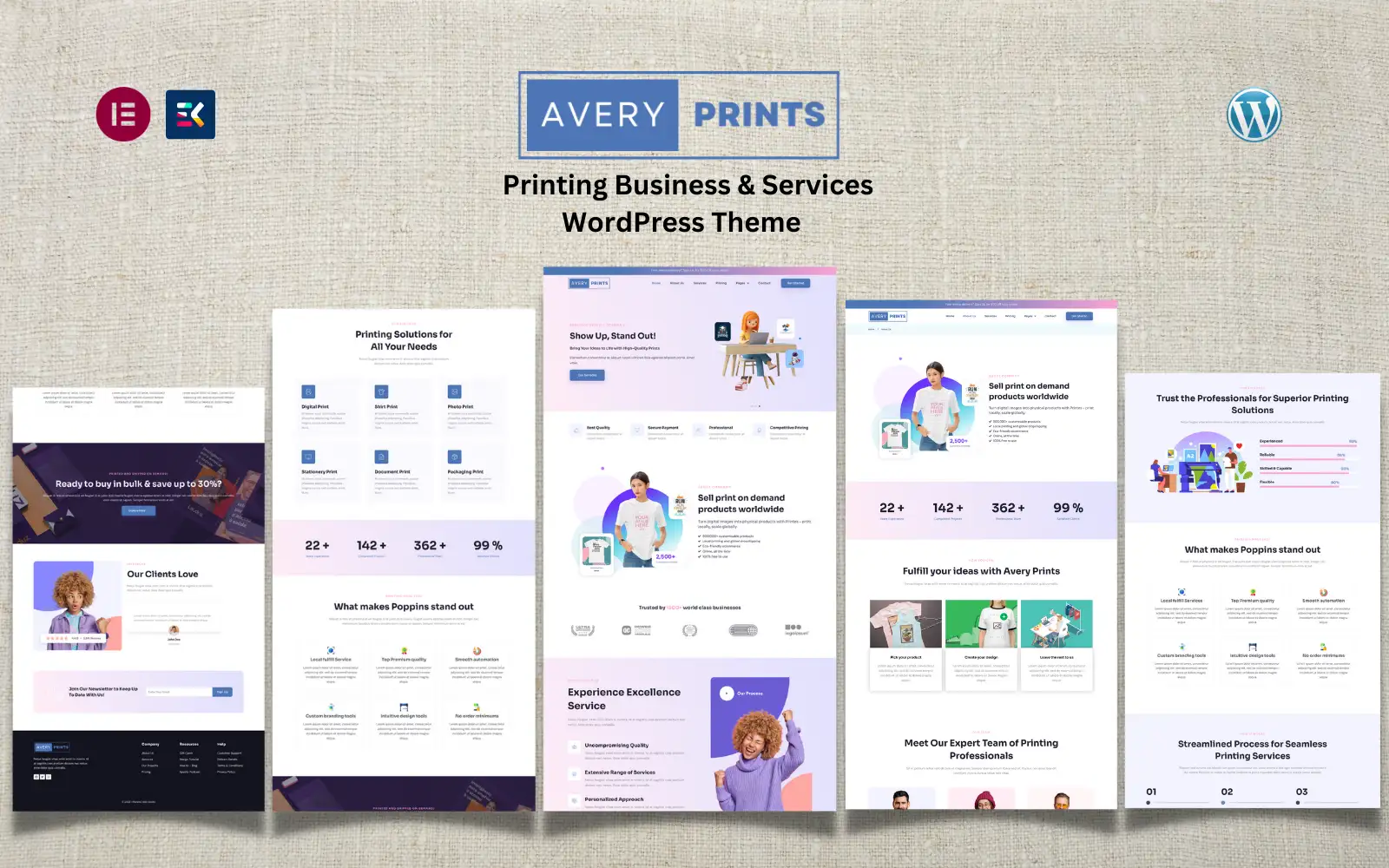Avery Printing – Printing Business & Print on Demand Services WordPress Theme