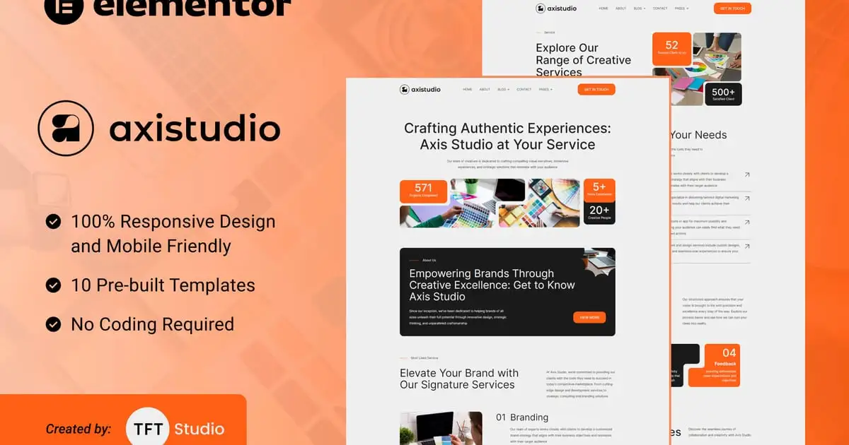 Axistudio – Branding & Creative Studio Elementor Template Kit