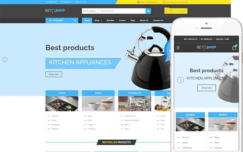 Beta Shop – Theme for Kitchen Appliances WooCommerce Theme
