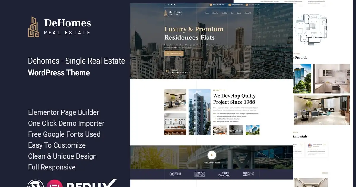 Dehomes – Single Real Estate WordPress Theme