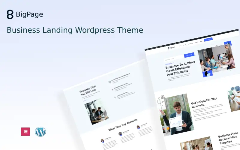 Bigpage – Business Landing WordPress Theme WordPress Theme