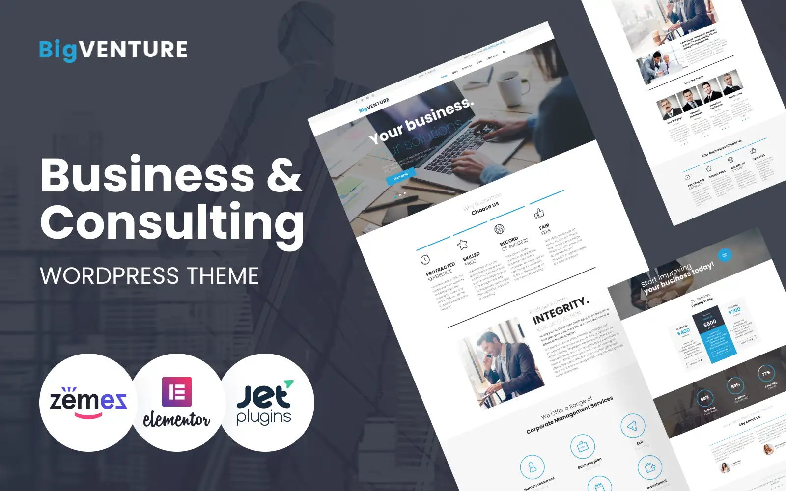 BigVenture – Business & Consulting WordPress Elementor Theme WordPress Theme