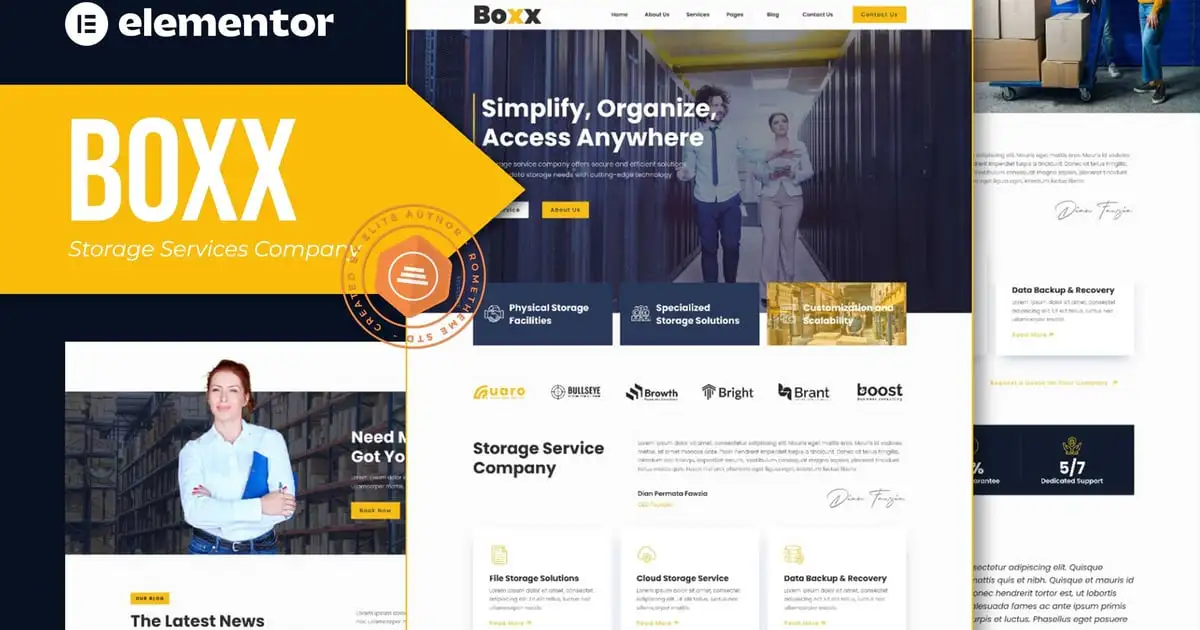 Boxx – Storage Services Company Elementor Template Kit