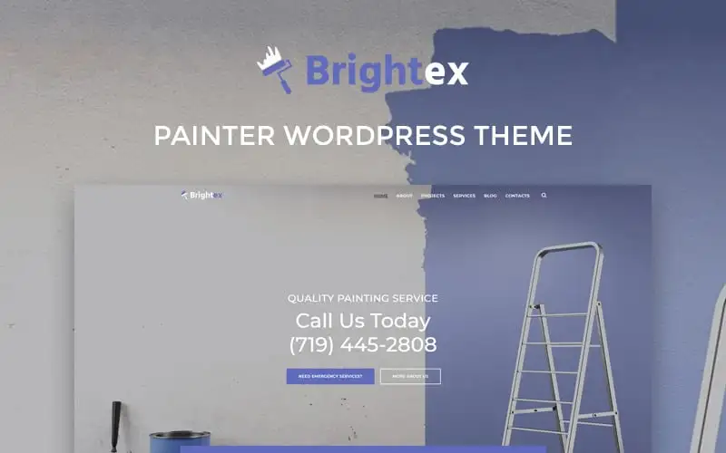 Brightex – Painting Services Multipurpose Classic WordPress Elementor Theme WordPress Theme