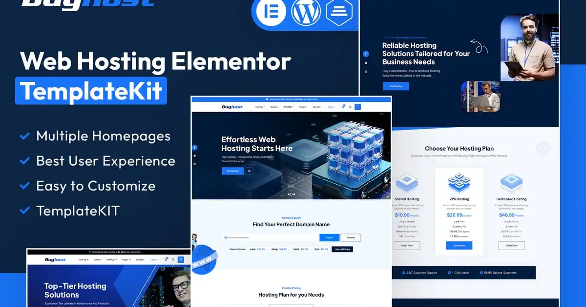 Buyhost – Web Hosting Elementor Template Kit