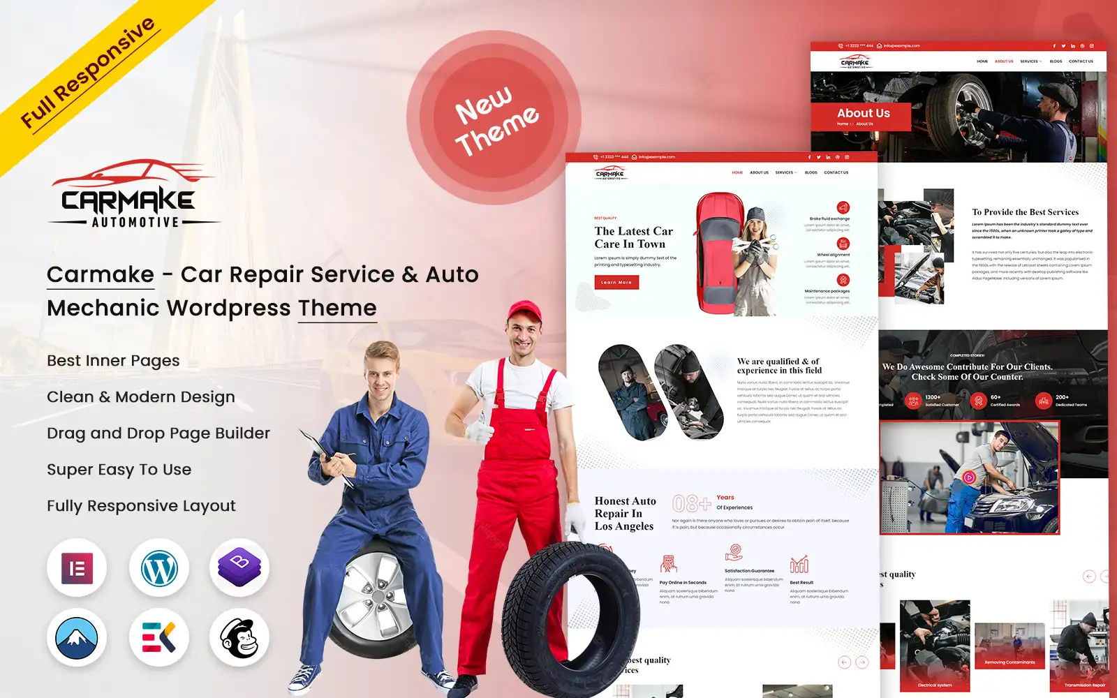 Carmake – Car Repair Service & Auto Mechanic WordPress Theme