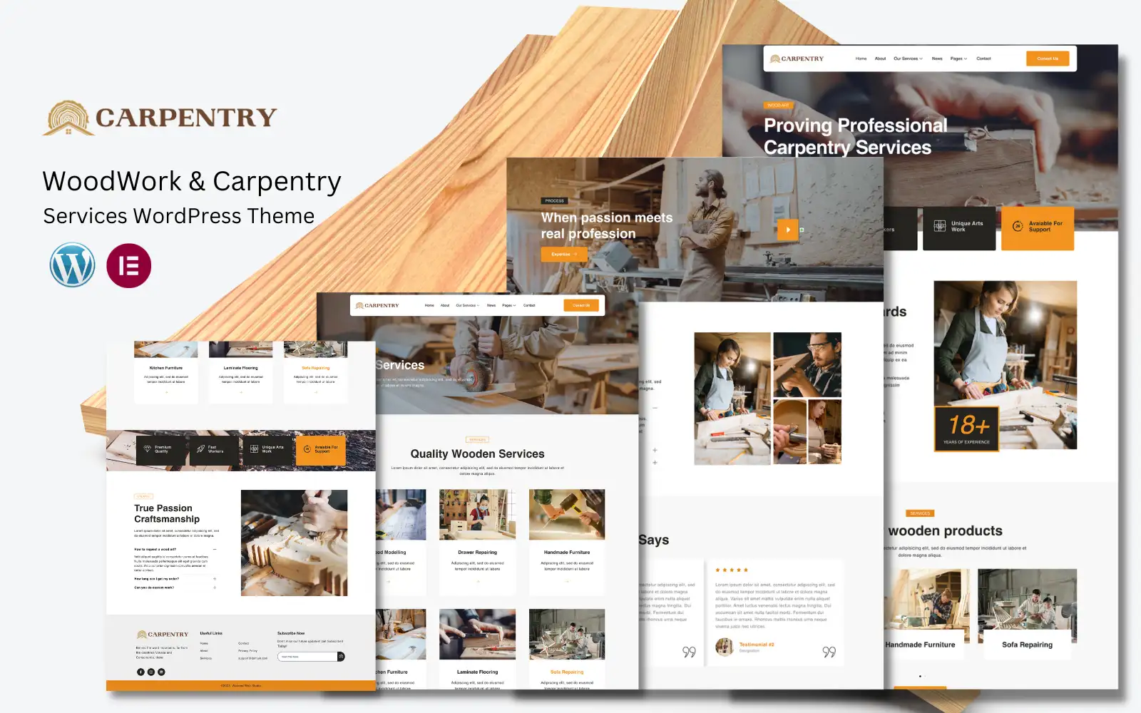Carpentry – WoodWork & Carpentry Services WordPress Services WordPress Theme