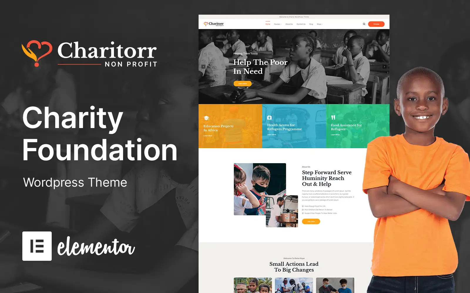 Charitorr – Nonprofit Charity and Donation WordPress Theme