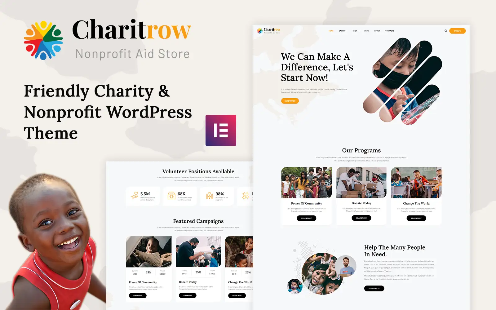 Charitrow – Charity, Nonprofit and Donation WordPress Theme