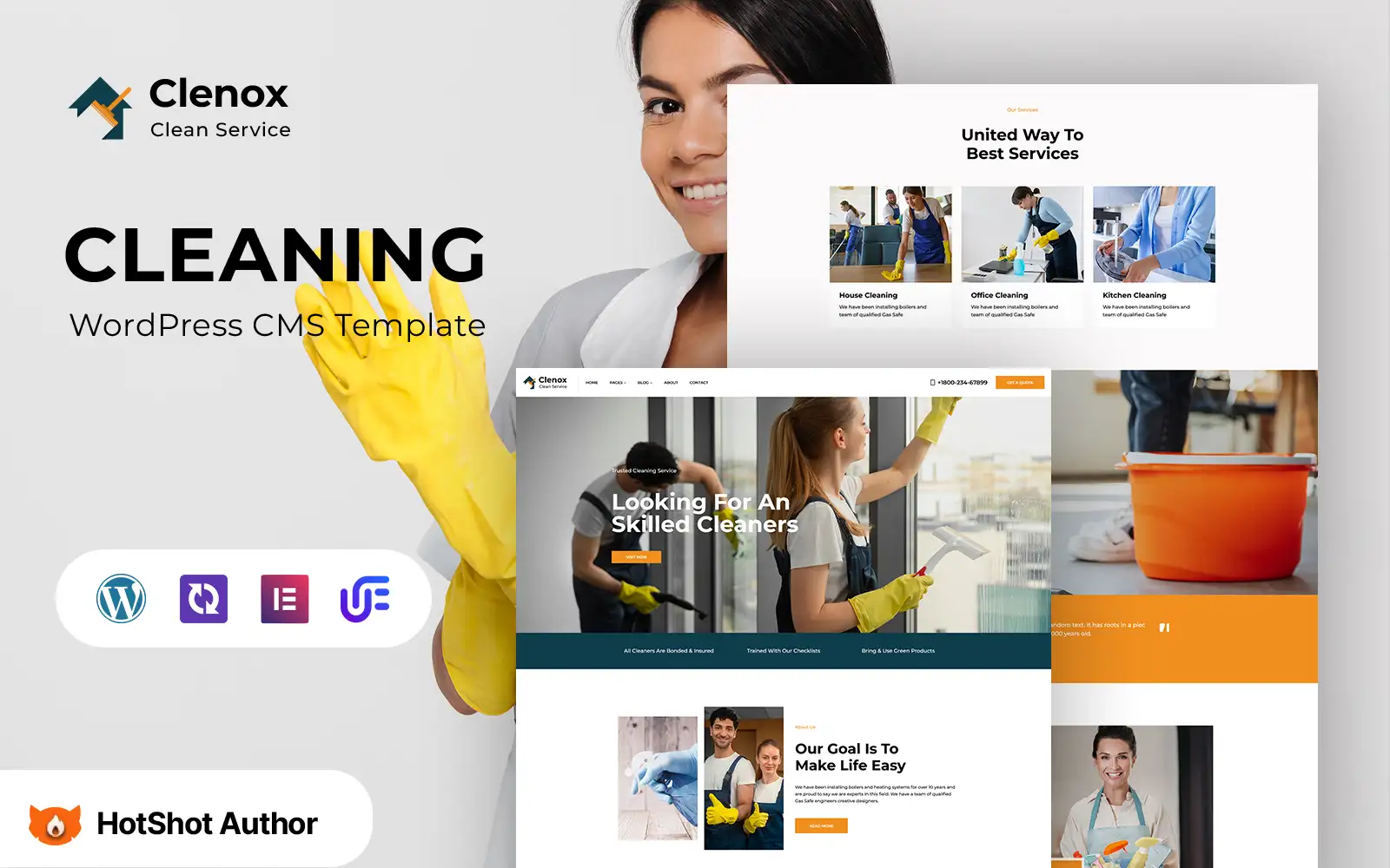 Cleanox – Cleaning & Maintenance Service WordPress Elementor Theme WordPress Theme
