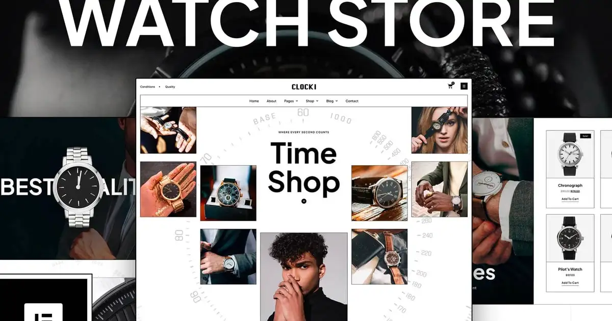 Clocki – Watch Store Elementor Pro Template Kit
