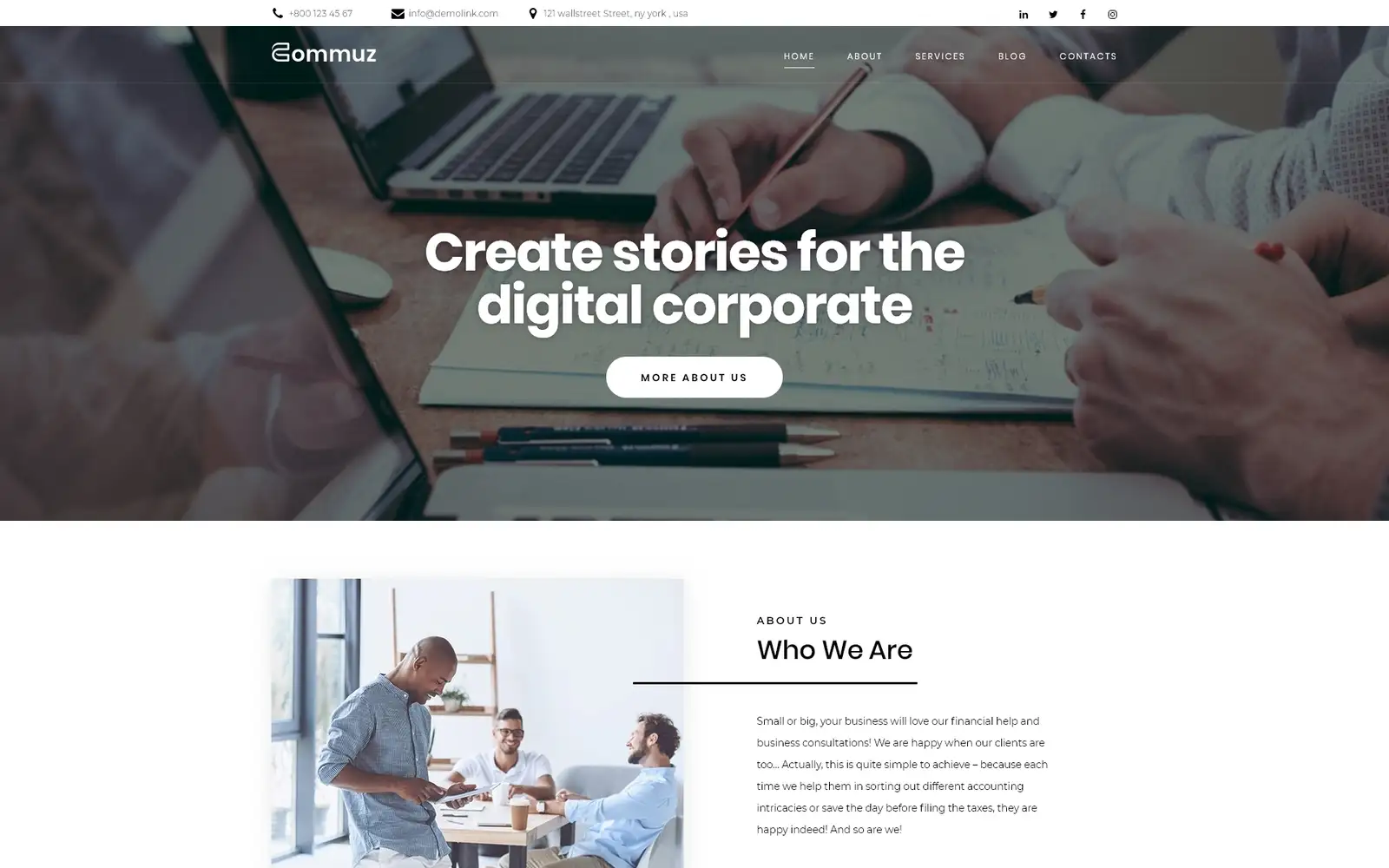 Commuz – Business Multipurpose Modern WordPress Elementor Theme WordPress Theme