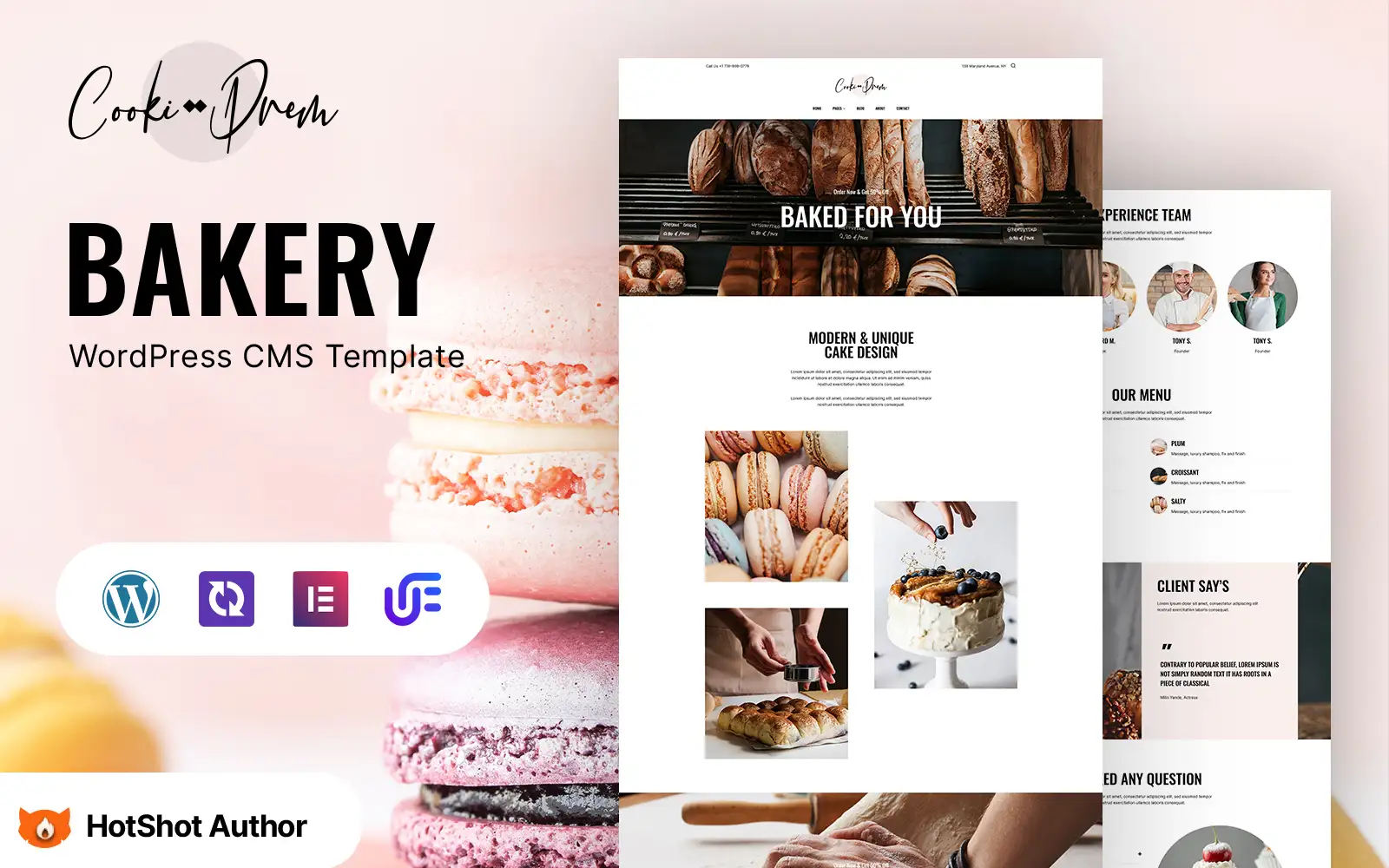 Cooki Drem – Bakery and Receipts WordPress Elementor Theme WordPress Theme