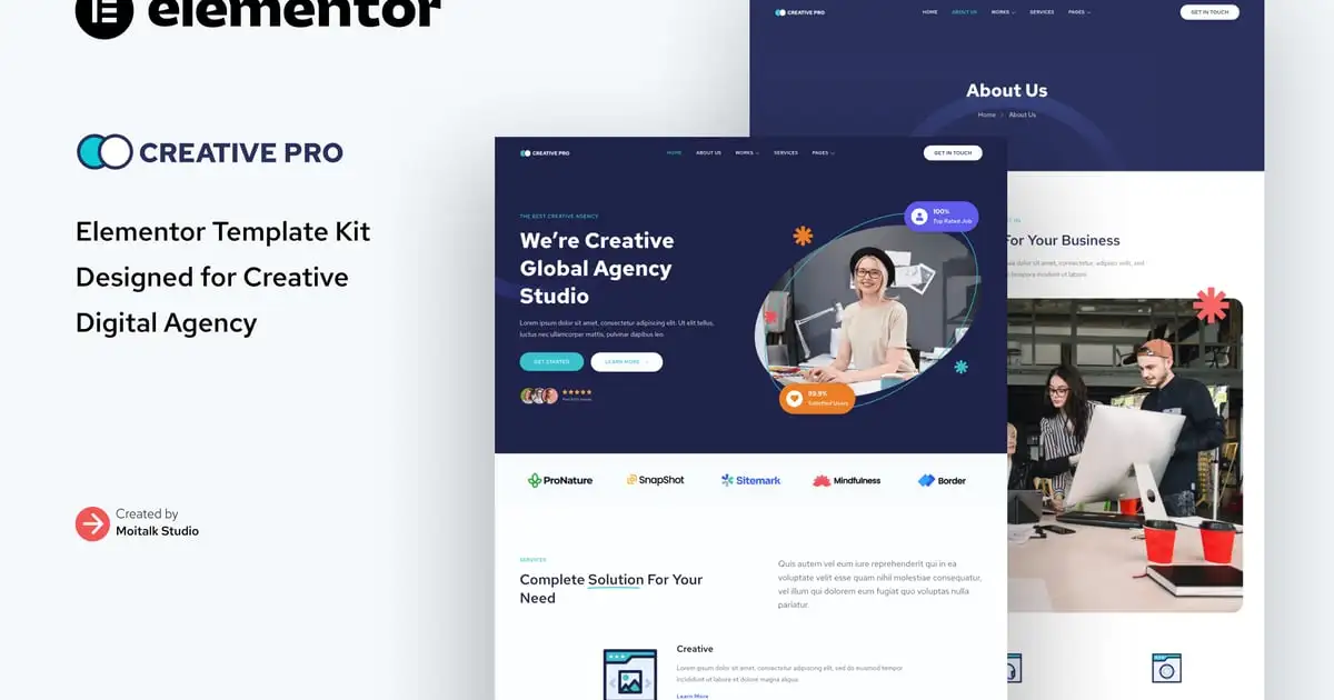 Creativepro – Creative Agency Studio Elementor Template Kit