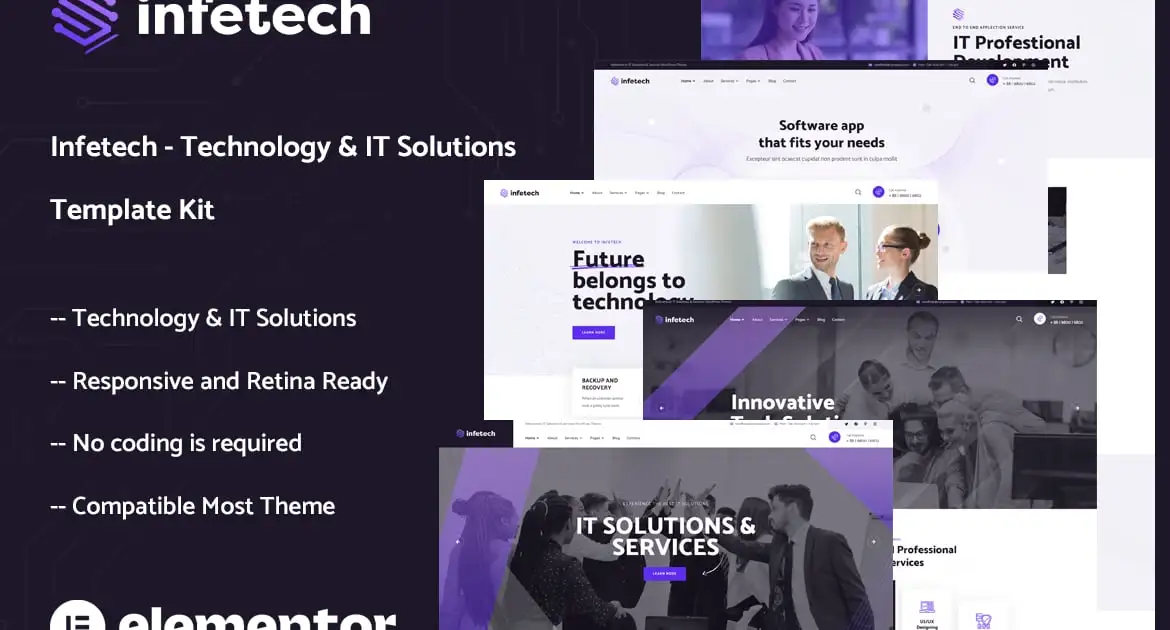 Infetech – Technology & IT Solutions Elementor Template Kit