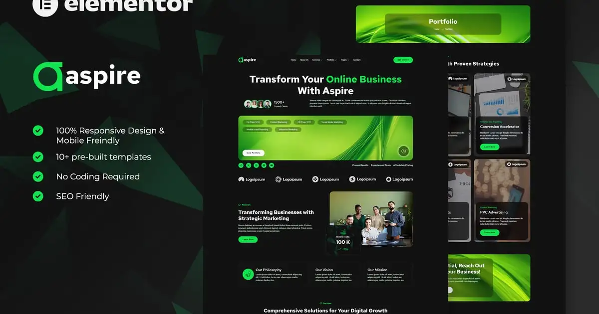 Aspire – SEO & Digital Marketing Elementor Template Kit