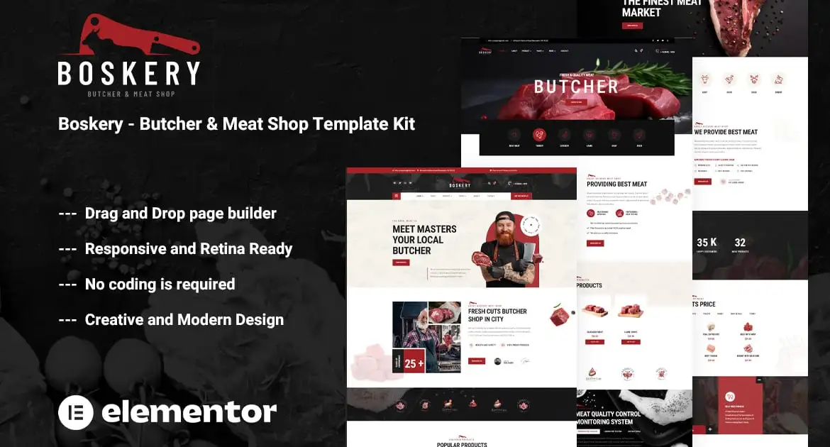 Boskery – Butcher & Meat Shop Template Kit