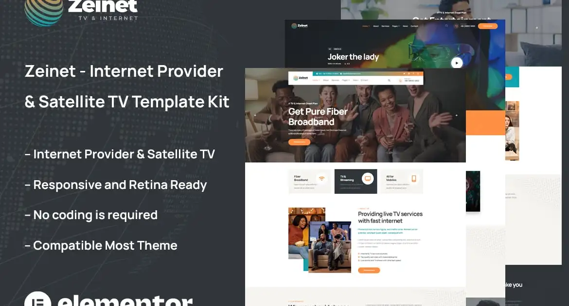 Zeinet – Internet Provider & Satellite TV Template Kit