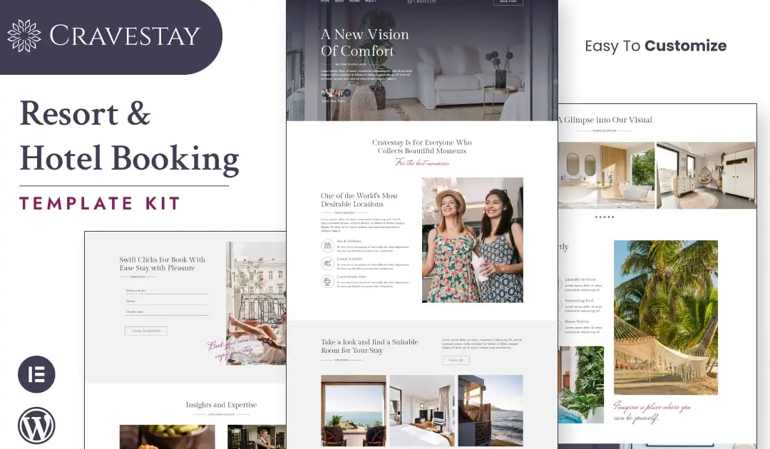 Cravestay – Luxury Hotel & Resort Elementor Template Kit