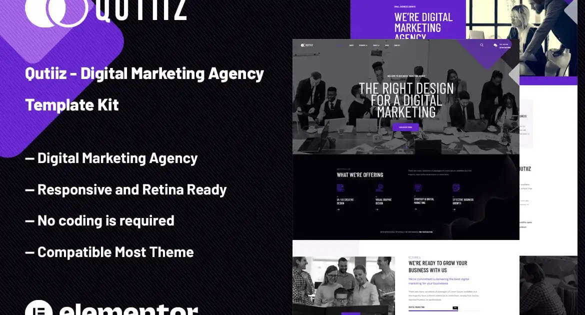 Qutiiz – Digital Marketing Agency Template Kit