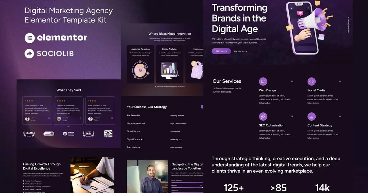 Creato – Digital Marketing Agency Elementor Template Kit