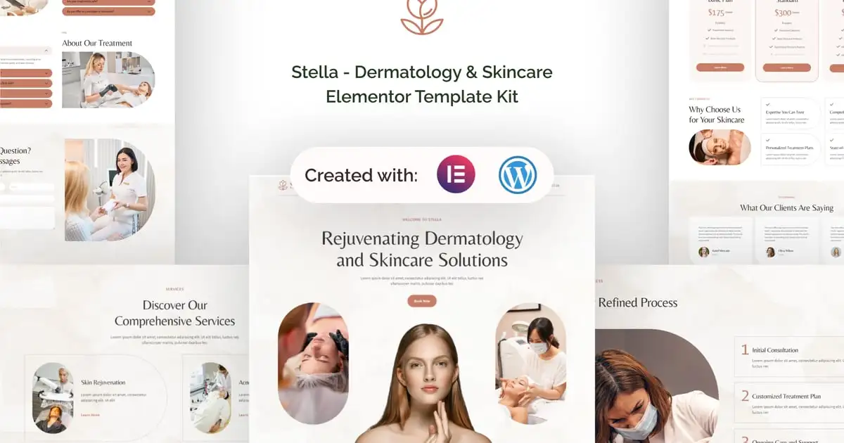 Stella – Dermatology & Skincare Elementor Template Kit