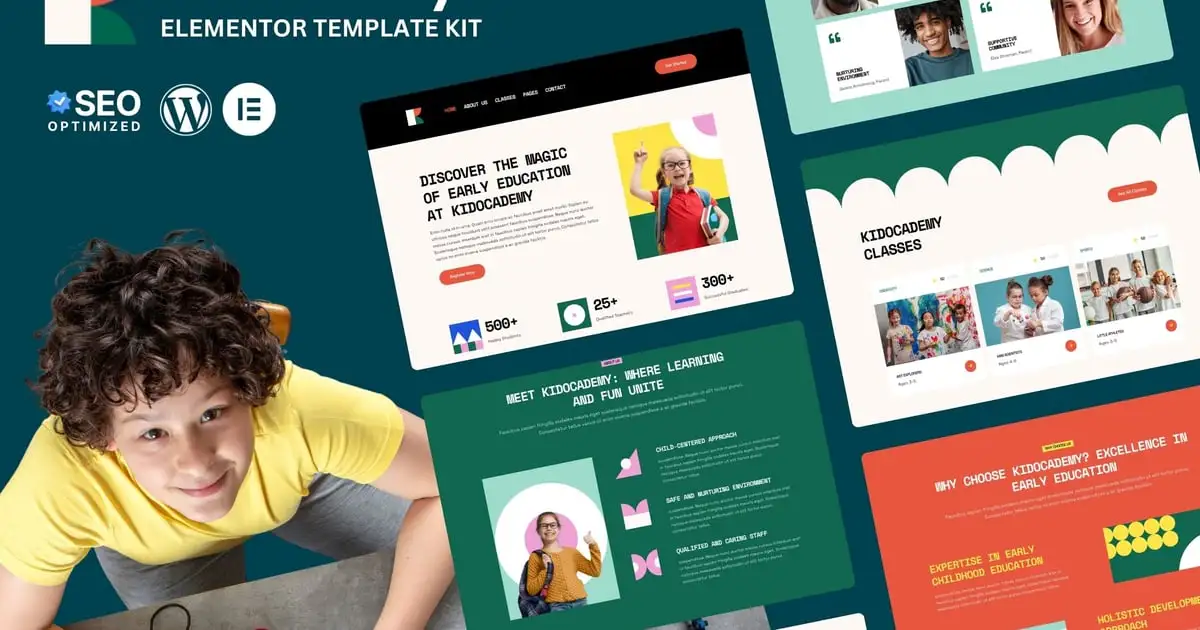 Kidocademy – Kindergarten & Preschool Elementor Template Kits