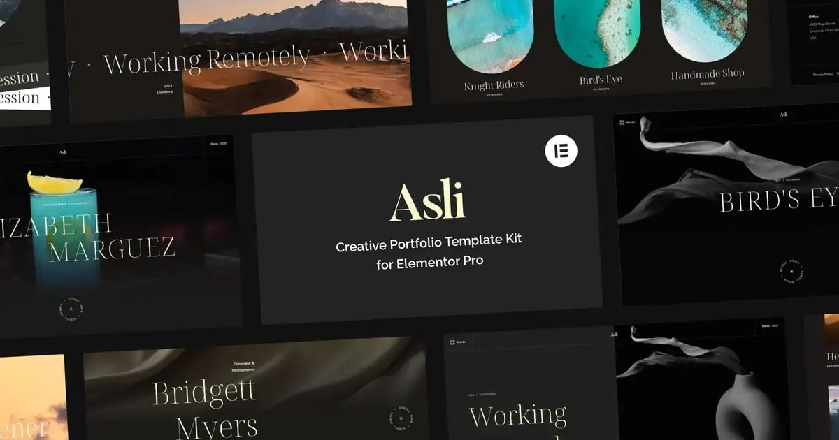 Asli – Creative Portfolio Elementor Pro Template Kit