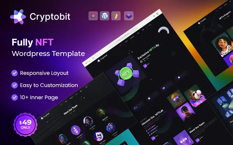 Cryptobit – NFT Marketplace WordPress Theme.
