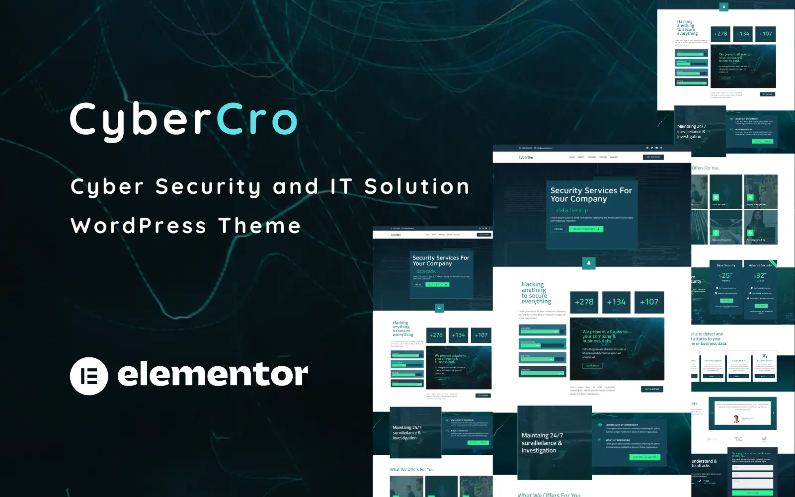 CyberCro – Cyber Security and IT Solution One Page WordPress Theme